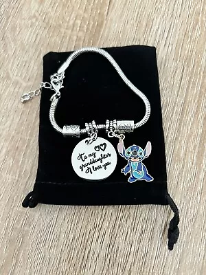 Buy Granddaughter Charm Bracelet Lilo And Stitch Cute Jewellery Girls Gift 16cm • 6.50£