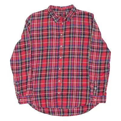 Buy CHICOREE Womens Flannel Shirt Red Check Long Sleeve M • 9.99£
