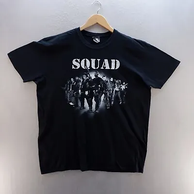 Buy SUICIDE SQUAD T Shirt 2XL Black Graphic Print Movie Short Sleeve Cotton • 8.09£