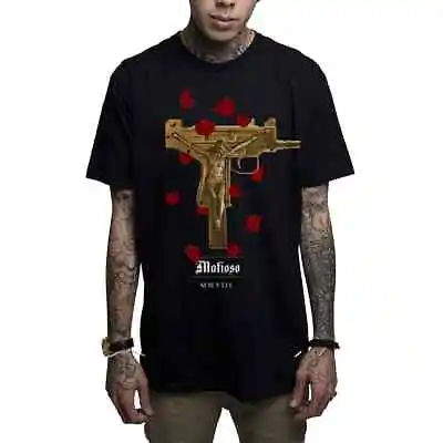 Buy Mafioso Uzi Prayers Mens T-Shirt Streetwear Alternative Tattoo Clothing • 30.96£