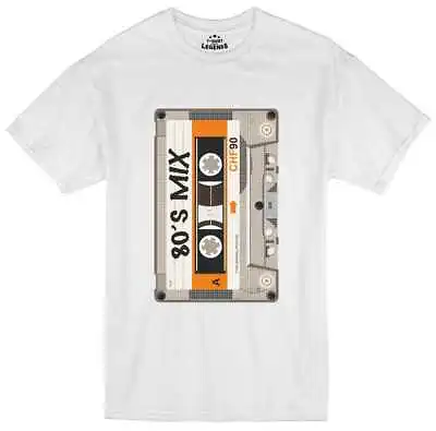 Buy 80's T Shirt  C90 Cassette Mix Tape Retro Music Mens Regular Fit Tee • 11.99£