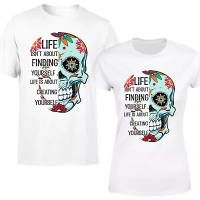 Buy Creating Yourself Skull Day Of The Dead Women Unisex T Shirts #P1#Or#A • 9.99£
