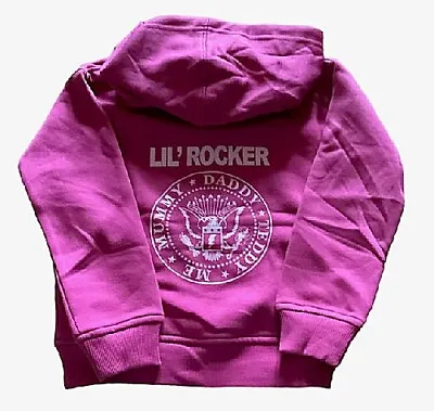 Buy LIL ROCKER Ramones Pink Hoodie 1-2 Years Darkside  Clothing  NEW Stock Clearance • 15£