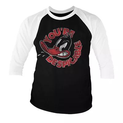 Buy Officially Licensed Daffy Duck - You're Despicable Baseball 3/4 Sleeve T-Shirt • 24.12£