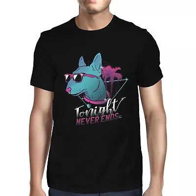Buy 1Tee Mens Tonight Never Ends - Bull Terrier  T-Shirt • 7.99£