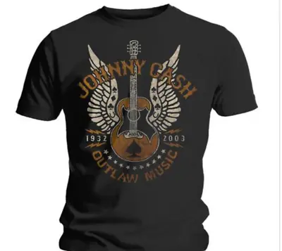 Buy Johnny Cash Outlaw Music Official Merchandise T Shirt • 14.99£