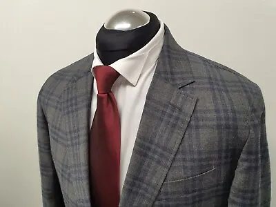 Buy Hackett London Suit Jacket/blazer Grey Glen Check Wool %100 Size 44r Bnwt • 134.99£