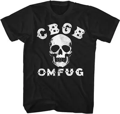 Buy CBGB & OMFUG Home Of Underground Rock Skull Adult T Shirt Music Merch • 46.04£