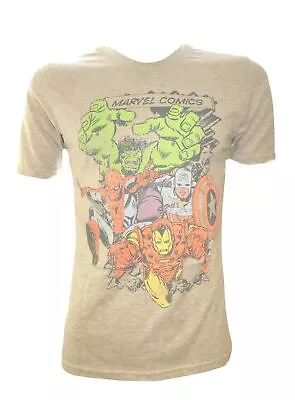 Buy Marvel Comics Men's Superhero Grey Cotton T-Shirt • 9.99£