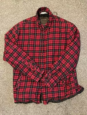 Buy Zara Man Red Black Check Padded Jacket • 40£