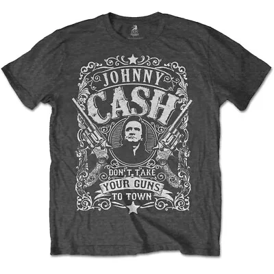 Buy Johnny Cash Don'T Take Your Guns To Town Official Tee T-Shirt Mens • 15.99£
