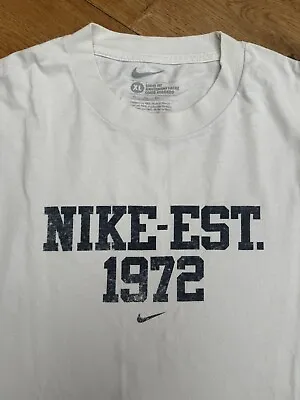 Buy Nike Est. 1972 T-Shirt Men's XL White Loose Fit • 10£