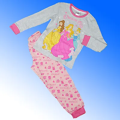 Buy Girls Disney Princess Pyjamas Cinderella Belle Aurora  Age 5 6 7 8 Years • 5.97£