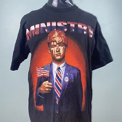 Buy VTG Ministry Filth Pig Ind.  Goth Band T-shirt Brockum XL 1996 90’s Sphinctour • 189.08£