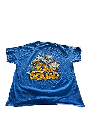 Buy Vintage Looney Tunes Space Jam Men’s T-shirt Size XL Blue Bugs Tune Squad Y2K • 11.12£