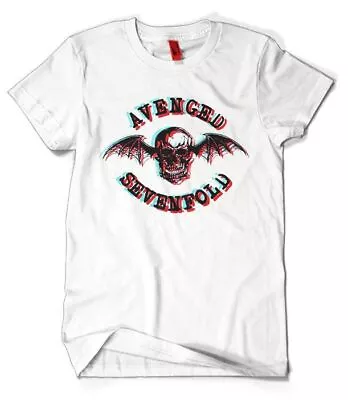 Buy Official Avenged Sevenfold 3D Death Bat Mens White T Shirt Avenged Sevenfold Tee • 16.95£
