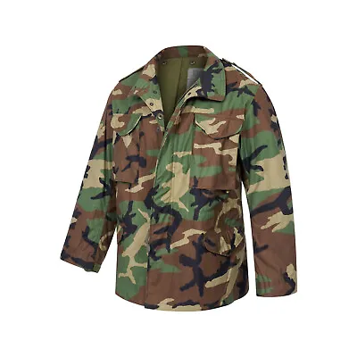 Buy M65 Jacket Original Army Military Combat Field Coat Outdoor Work Woodland Camo • 74.09£
