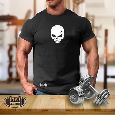 Buy Dead Skull T Shirt Gym Clothing Bodybuilding Training Workout Exercise Men Top • 9.99£