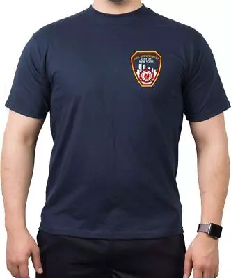 Buy Navy, New York City Fire Dept. T-Shirt Emblem On Front • 21.63£