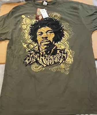 Buy Jimi Hendrix T Shirt Flock XL 2007 Official ML Green  • 30£