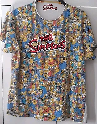 Buy The Simpsons Round Neck T-Shirt Size UK XL Adult 46  Chest • 3.50£