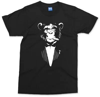 Buy Gangsta Monkey T-shirt Godfather Gangster Parody Funny Retro Mafia Ape Gorilla • 12.99£