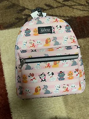 Buy Disney Loungefly Cats Dogs Mini Backpack Pets Pink Multi NWT • 66.30£