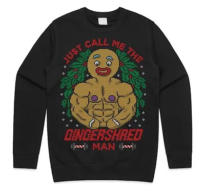 Buy Gingershred Man Christmas Jumper Sweatshirt Gym Workout Fitness Bodybuilding • 23.99£