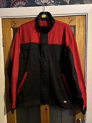 Buy Dickies Men’s Black Red Jacket Coat Workwear Vintage Retro 3XL XXXL • 25£
