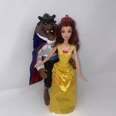 Buy Disney Beauty And The Beast Action Dressed  12” Figures Set Used Condition • 19.99£