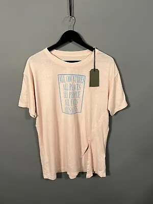 Buy ALLSAINTS EMBRACE MELI T-Shirt - Size Small - Pink - NEW WITH TAGS - Men’s • 29.99£