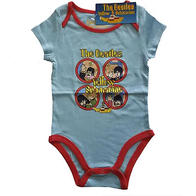 Buy The Beatles 'Yellow Submarine Portholes' (Blue) Baby Grow - NEW & OFFICIAL! • 14.89£