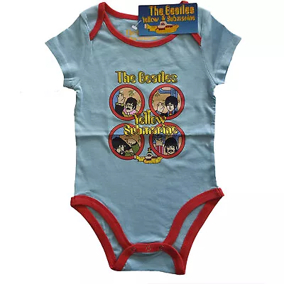 Buy The Beatles Yellow Submarine Portholes Blue Baby Grow NEW OFFICIAL • 15.19£