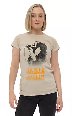 Buy Janis Joplin Working The Mic Skinny T Shirt • 14.93£