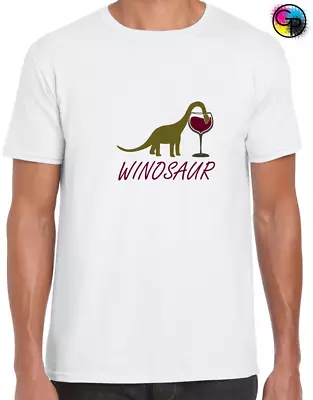 Buy Winosaur Mens T Shirt Tee Funny Drinking Wine Drinker Funny Gift Idea For Dad • 7.99£