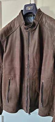 Buy Marks & Spencer Autograph Men's Brown Leather Jacket, New With Tags, RRP£179 • 25£