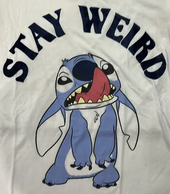Buy Stitch Stay Weird Tee. Woman’s Large • 19.46£