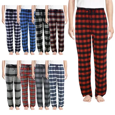 Buy Mens Pyjama Flannel Check Bottoms Cotton PJ Pants Lounge Nightwear 1Pack Trouser • 7.99£