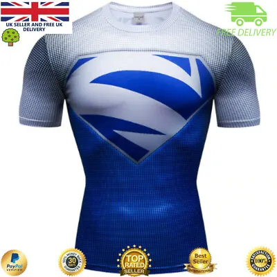 Buy Mens Compression Top Workout Cross Fit MMA Cycling Running High Quality Cosplay • 9.99£
