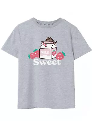 Buy Pusheen Grey Short Sleeved T-Shirt (Girls) • 10.99£