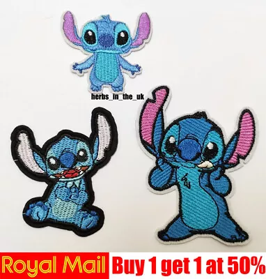 Buy Lilo And Stitch Patches Badges Iron On Sew On • 2.78£