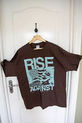 Buy Rise Against - T-shirt Brown/blue Xl (approx 44 ) - Unworn Stored Vintage Tour • 11£