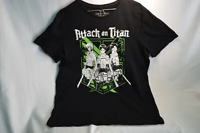 Buy Attack On Titan Shirt Mens Medium M Black/Green AOT Anime Shirt Tee AOT Graphic • 15.18£