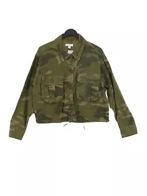 Buy Topshop Women's Jacket L Green Camo 100% Cotton Overcoat • 8.10£