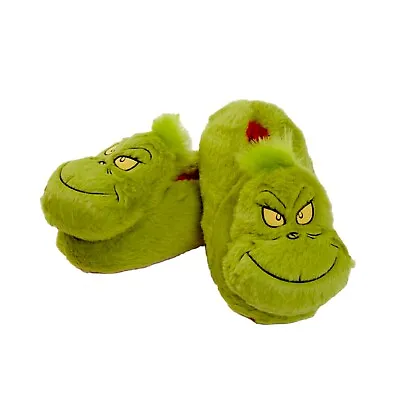 Buy Dr.Seuss Grinch Mens,Ladies,Kids Family Xmas Cosy Indoor Slippers Mules Festive • 16.99£
