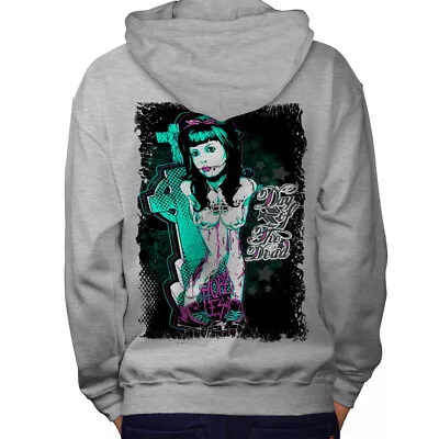 Buy Wellcoda Day Of Dead Emo Mens Hoodie, Hopeless Design On The Jumpers Back • 25.99£