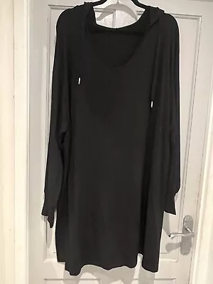 Buy 🔥OVERSIZED HOODIE🔥 Goth Long Top / Dress Thumb Holes Gothic XL 18-24 • 10£