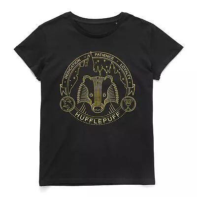 Buy Official Harry Potter Hufflepuff Badger Badge Women's T-Shirt • 17.99£