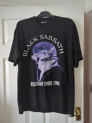 Buy Vintage 1999 Black Sabbath Reunion Tour T Shirt Ozzy Osbourne Heavy Metal 90s L • 80£