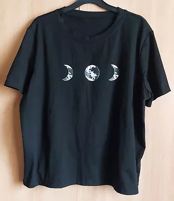 Buy Lovely Black Moon Phase PJ Top Or T-Shirt Size XL (16) • 2£